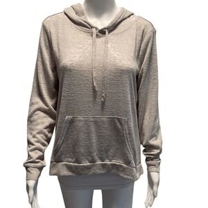 Weatherproof Vintage Lightweight Gray‎ Slub Knit Hoodie Pullover Size S